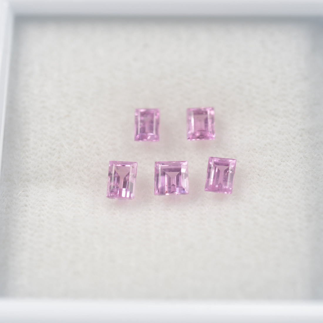 LOTS: Natural Pink Sapphire Loose Gemstone Baguette Step Cut