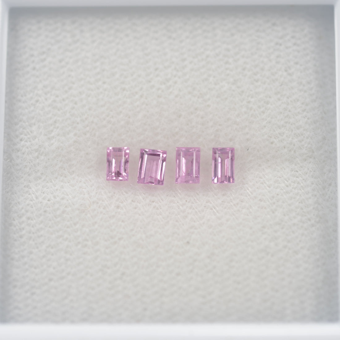 LOTS: Natural Pink Sapphire Loose Gemstone Baguette Step Cut