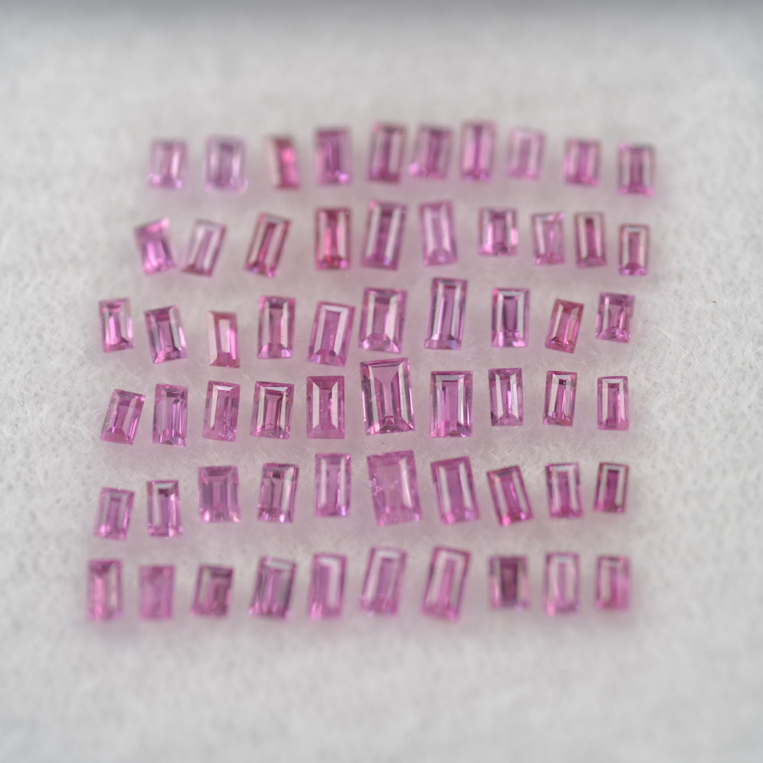 LOTS: Natural Pink Sapphire Loose Gemstone Baguette Step Cut