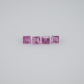 2.0-3.6 mm Natural Callibrated Pink Sapphire Loose Gemstone Square Cut