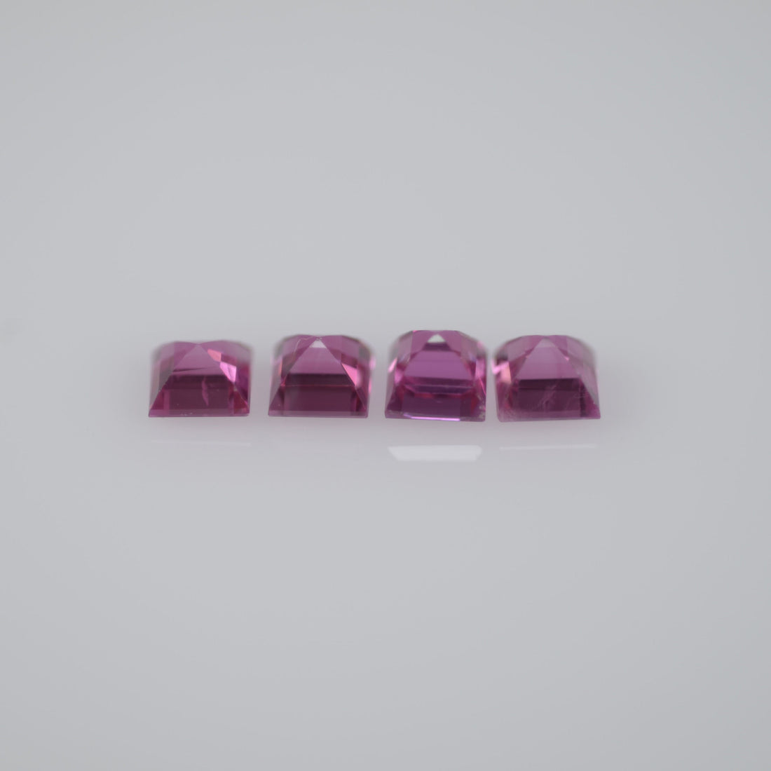 2.1-3.6 mm Natural Callibrated Pink Sapphire Loose Gemstone Square Cut