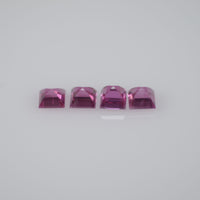 2.1-3.6 mm Natural Callibrated Pink Sapphire Loose Gemstone Square Cut