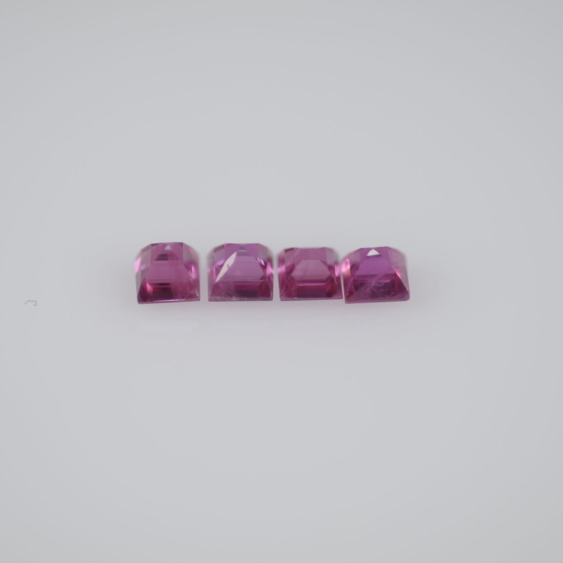 2.4-3.6 mm Natural Callibrated Pink Sapphire Loose Gemstone Square Cut