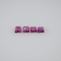 2.4-3.6 mm Natural Callibrated Pink Sapphire Loose Gemstone Square Cut
