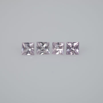 1.5-3.9 mm Natural Callibrated Pink Sapphire Loose Gemstone Princess Square Cut