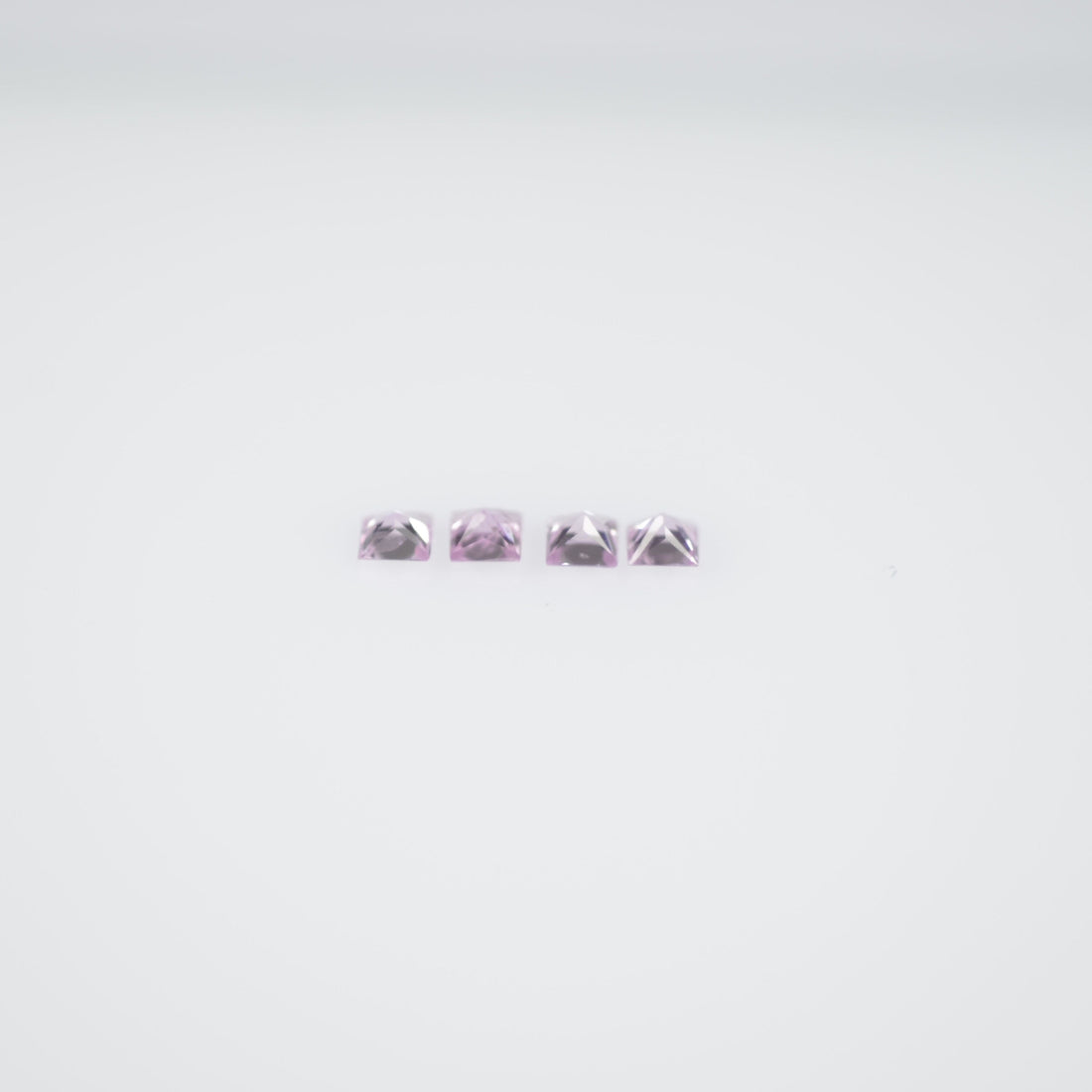 1.3-2.1 mm Natural Callibrated Pink Sapphire Loose Gemstone Princess Square Cut