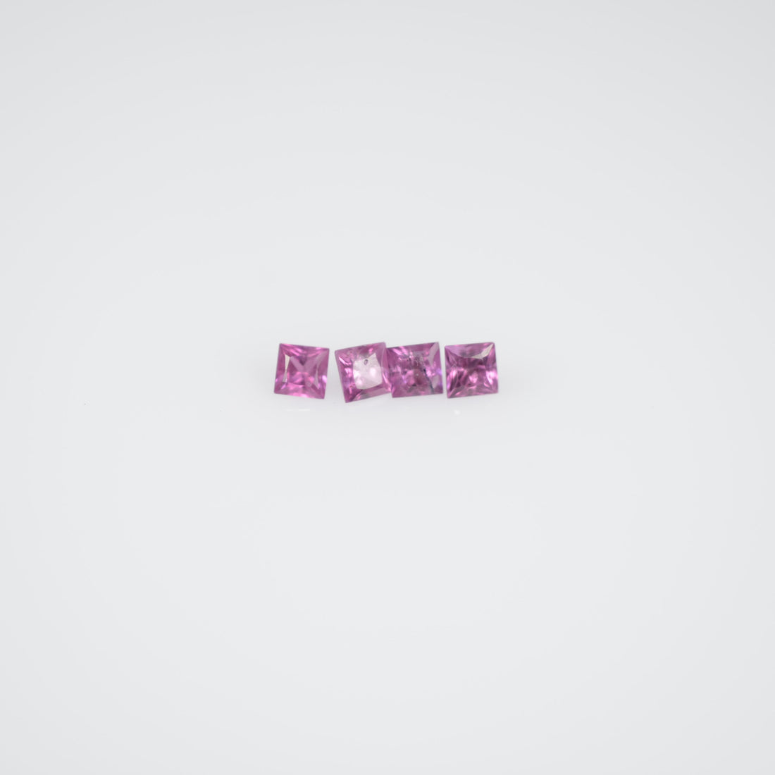 1.1-2.0 mm Natural Callibrated Pink Sapphire Loose Gemstone Princess Square Cut