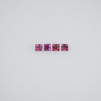1.3-1.7 mm Natural Callibrated Pink Sapphire Loose Gemstone Princess Square Cut