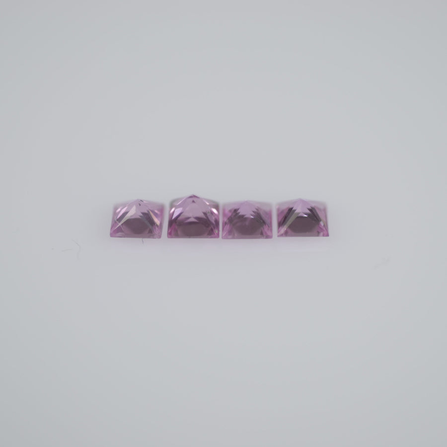 2.0-2.9 mm Natural Callibrated Pink Sapphire Loose Gemstone Princess Square Cut