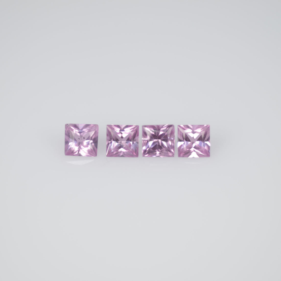 2.0-2.9 mm Natural Callibrated Pink Sapphire Loose Gemstone Princess Square Cut