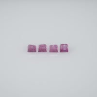 1.8-2.8 mm Natural Callibrated Pink Sapphire Loose Gemstone Princess Square Cut