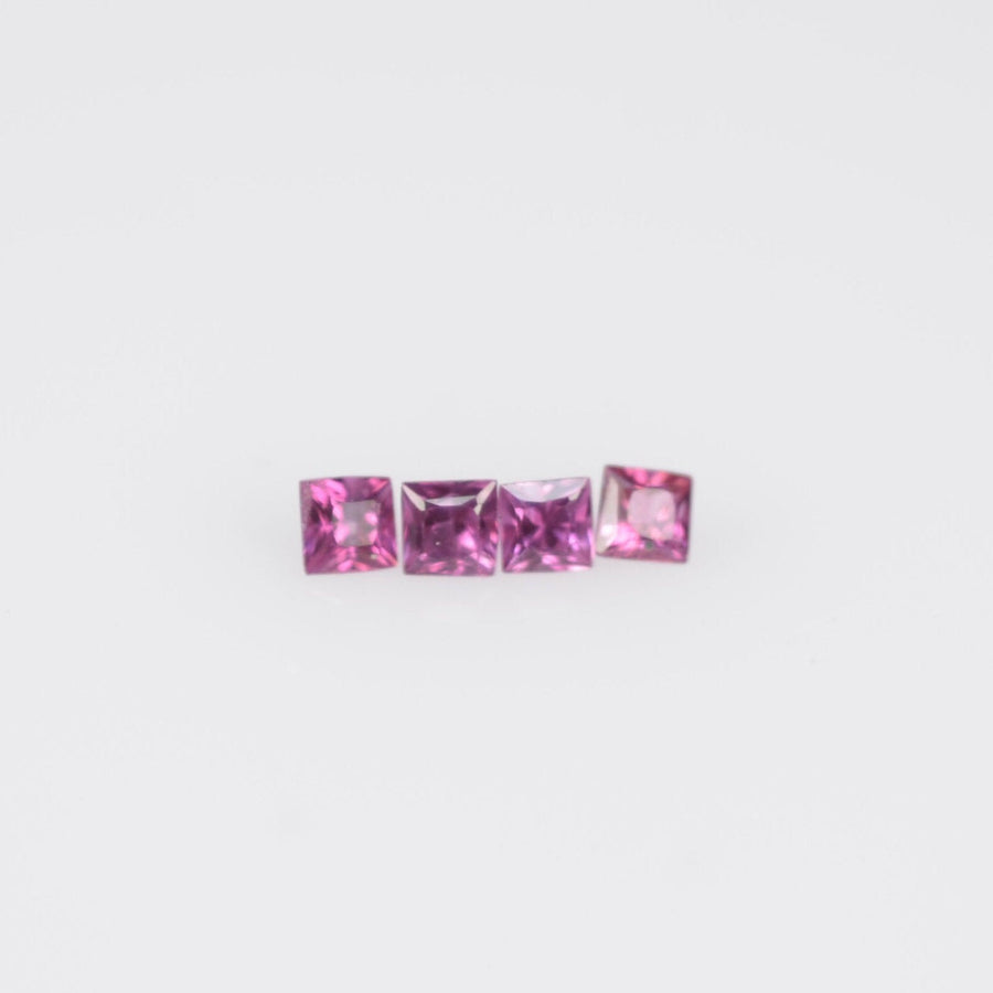 1.2-1.9 mm Natural Callibrated Pink Sapphire Loose Gemstone Princess Square Cut