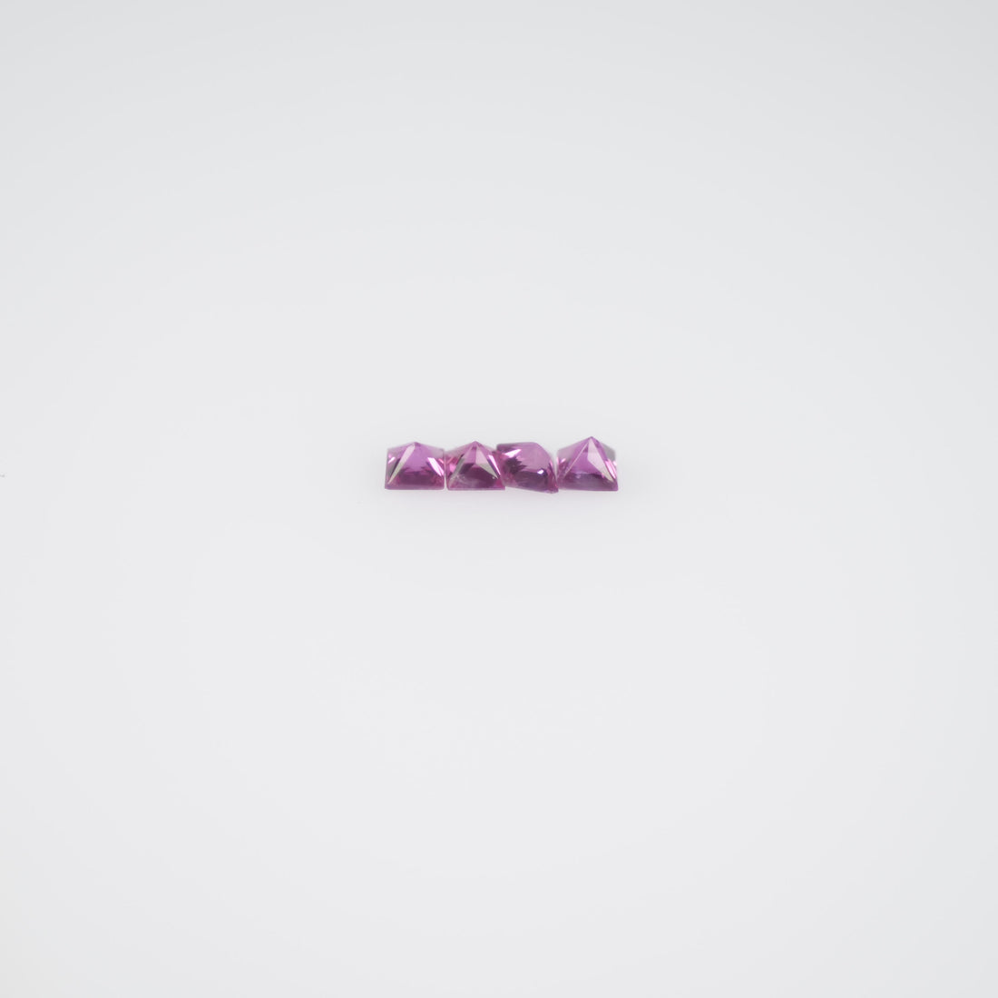 1.2-1.9 mm Natural Callibrated Pink Sapphire Loose Gemstone Princess Square Cut