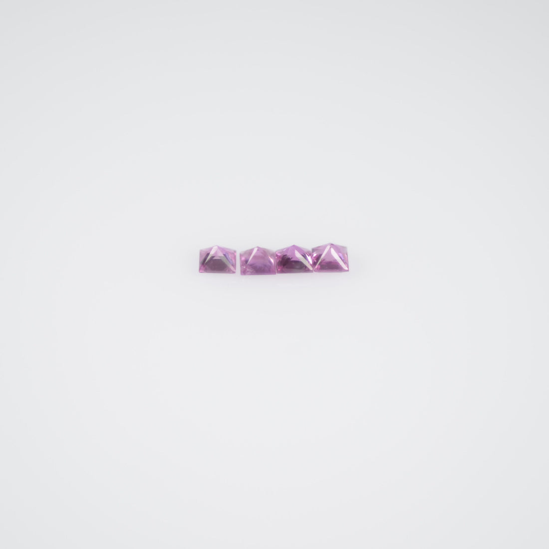 1.2-2.1 mm Natural Callibrated Pink Sapphire Loose Gemstone Princess Square Cut