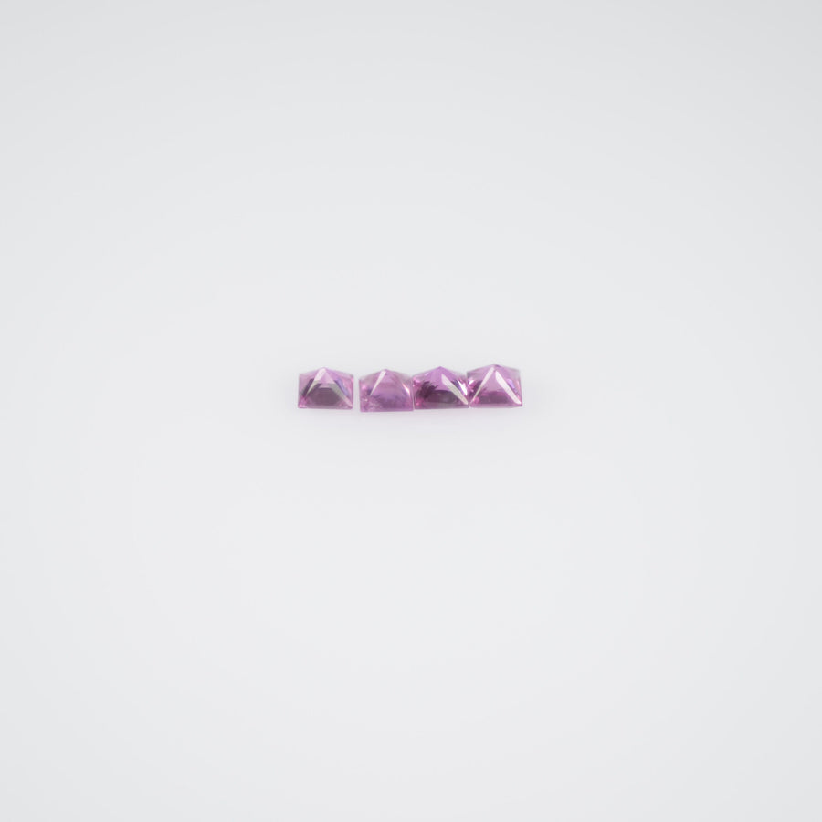 1.2-2.1 mm Natural Callibrated Pink Sapphire Loose Gemstone Princess Square Cut
