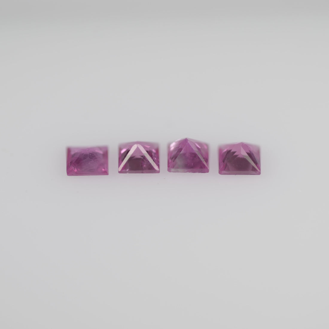 1.9-3.2 mm Natural Callibrated Pink Sapphire Loose Gemstone Princess Square Cut
