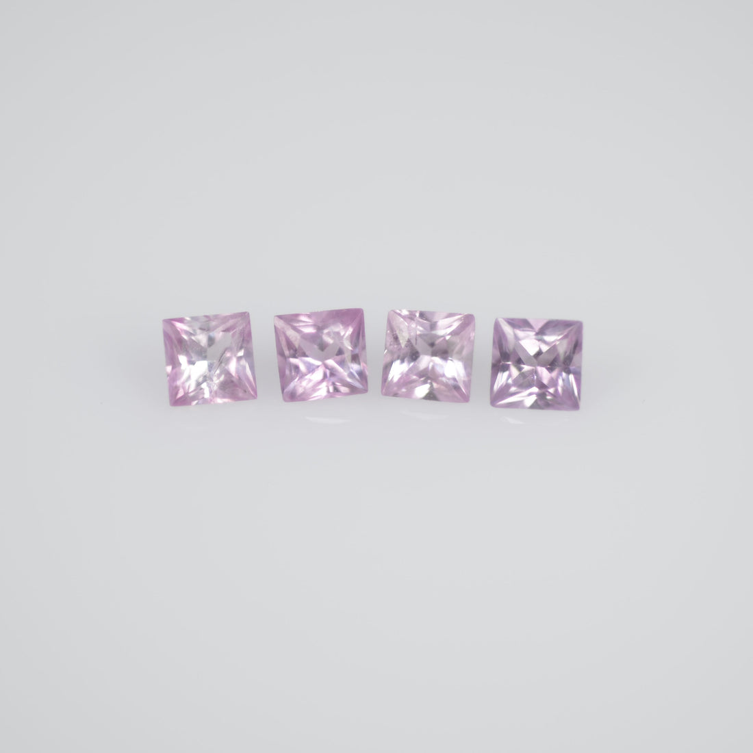 1.9-3.6 mm Natural Callibrated Pink Sapphire Loose Gemstone Princess Square Cut