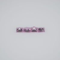2.0-3.8  mm Natural Callibrated Pink Sapphire Loose Gemstone Princess Square Cut