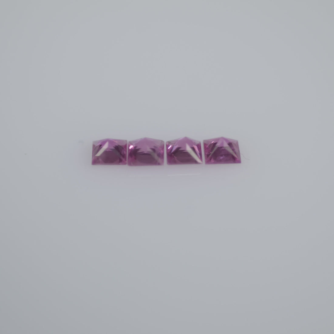 1.8-4.4 mm Natural Callibrated Pink Sapphire Loose Gemstone Princess Square Cut