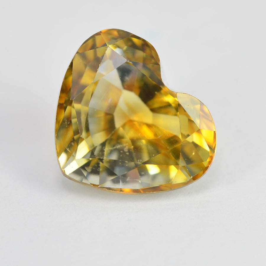 1.91 cts Natural Yellow Sapphire Loose Gemstone Heart Cut