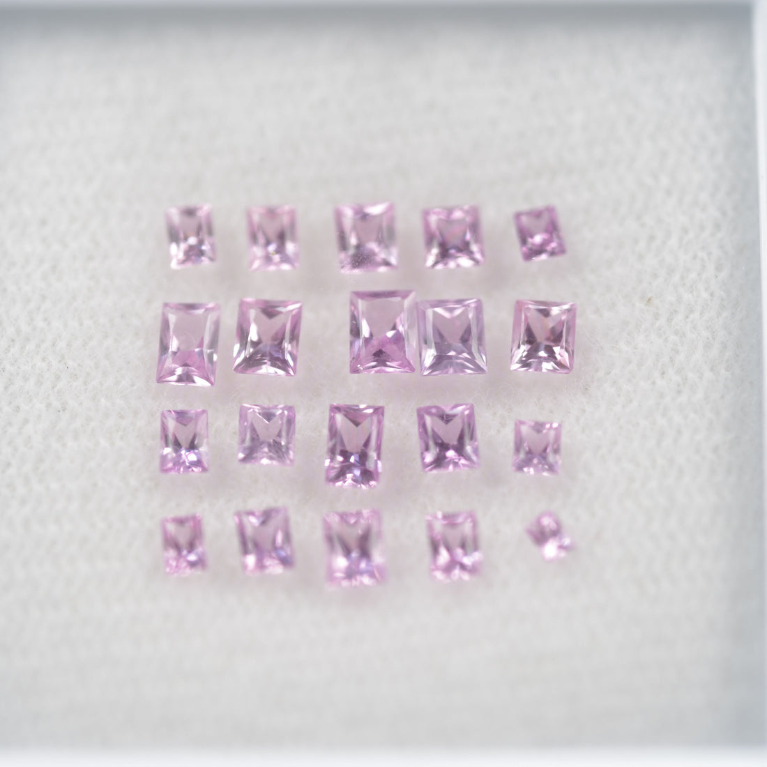 LOTS: Natural Pink Sapphire Loose Gemstone Baguette Princess Cut