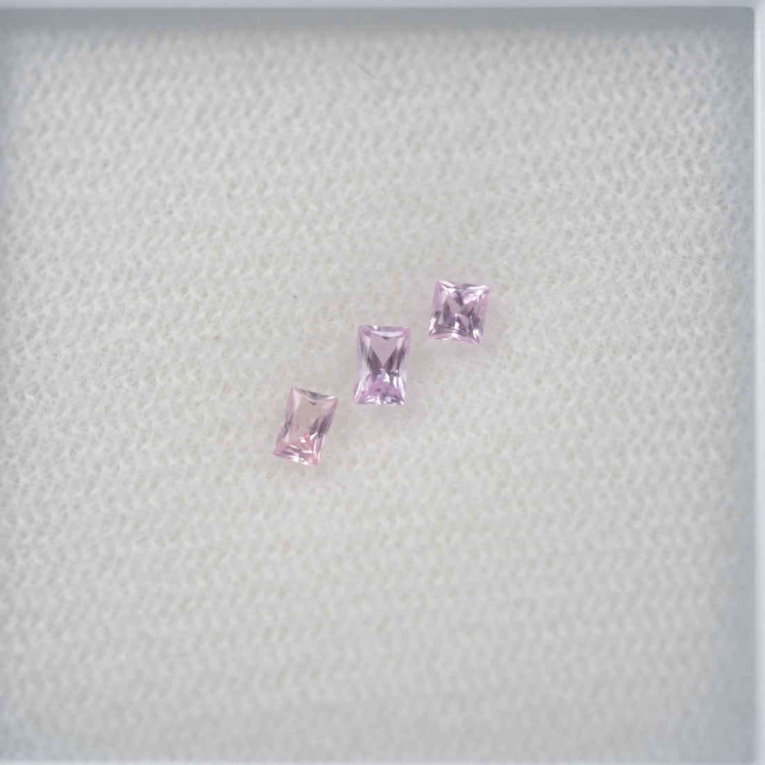 LOTS: Natural Pink Sapphire Loose Gemstone Baguette Princess Cut