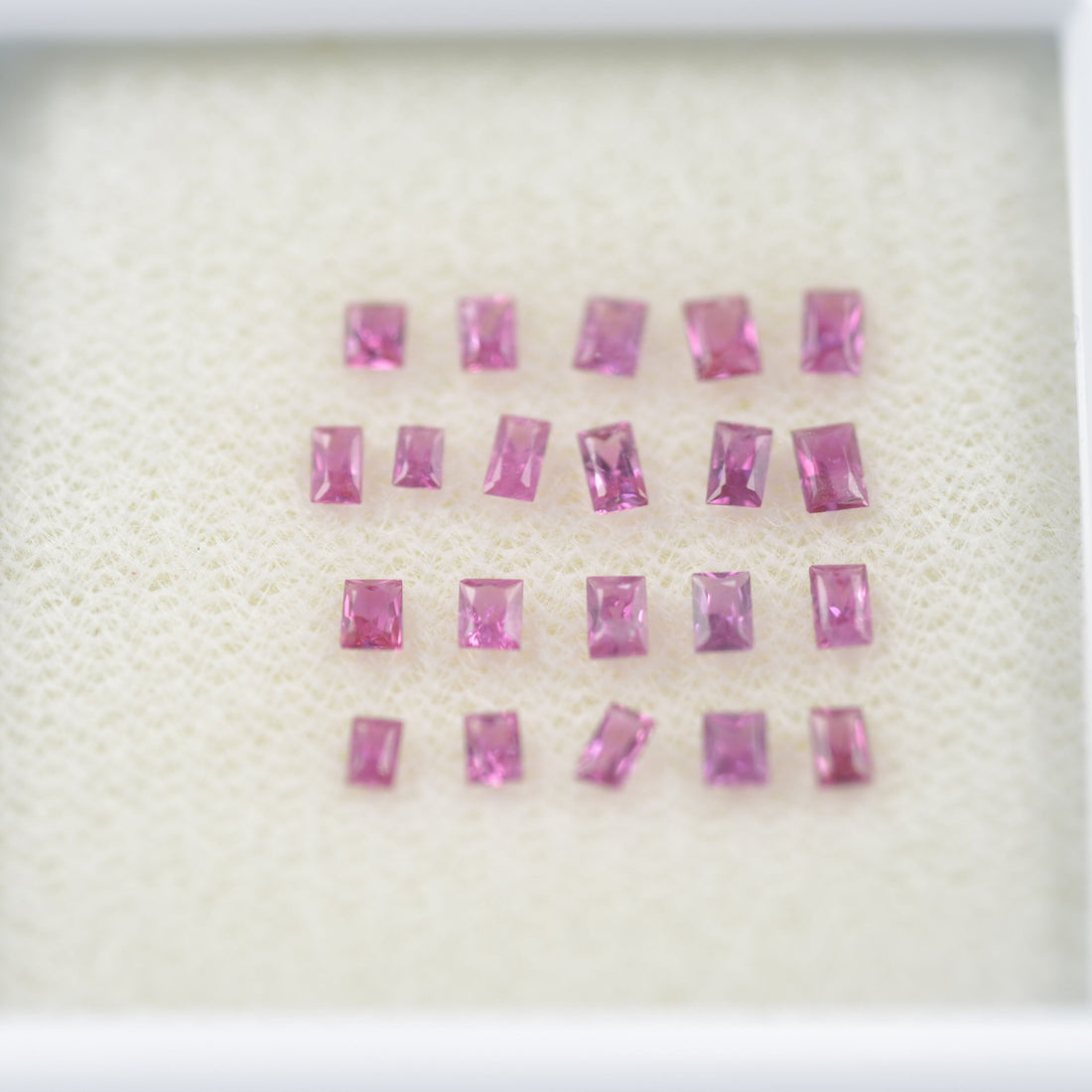 LOTS:Natural Pink Sapphire Loose Gemstone Baguette Princess Cut