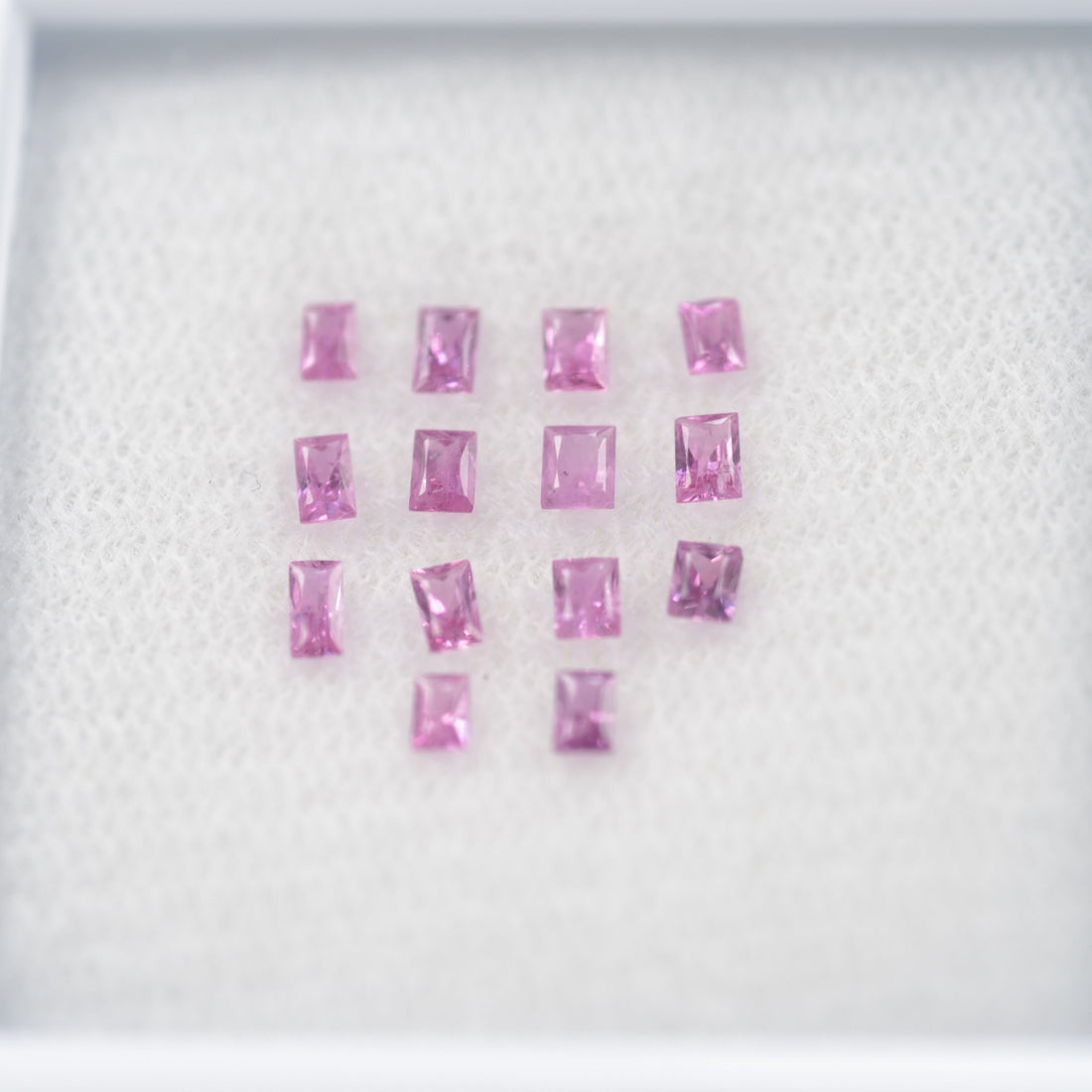 LOTS:Natural Pink Sapphire Loose Gemstone Baguette Princess Cut