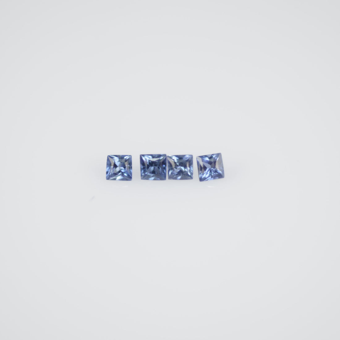 1.1-1.8 MM  Natural Princess Cut Blue Sapphire Loose Gemstone