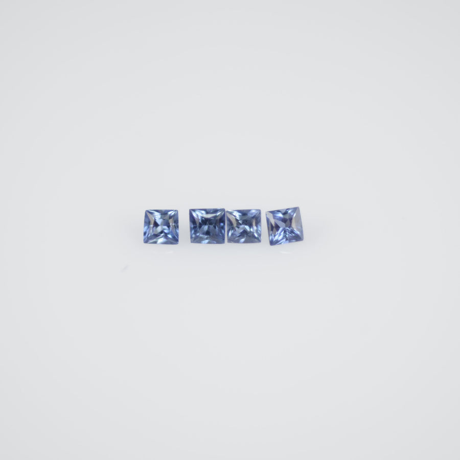 1.1-1.8 MM  Natural Princess Cut Blue Sapphire Loose Gemstone