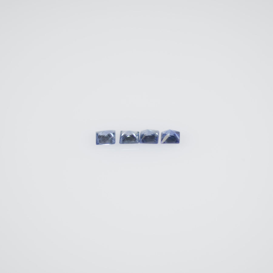 1.1-1.9 MM Natural Princess Cut Blue Sapphire Loose Gemstone