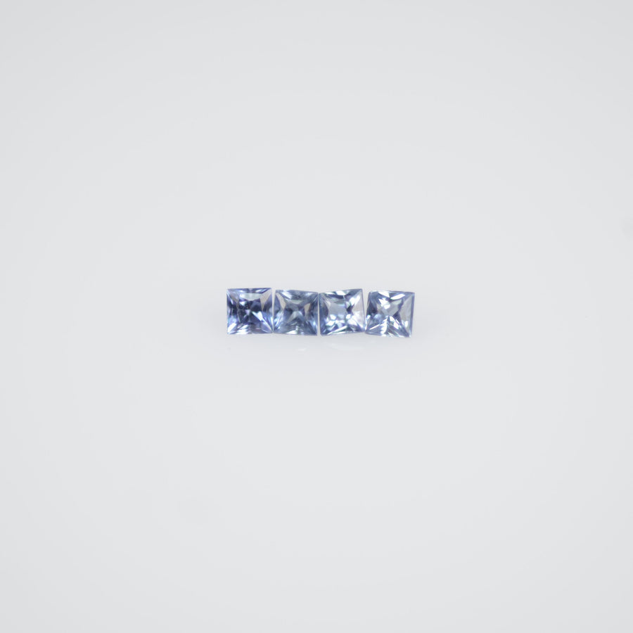 1.1-1.9 MM Natural Princess Cut Blue Sapphire Loose Gemstone