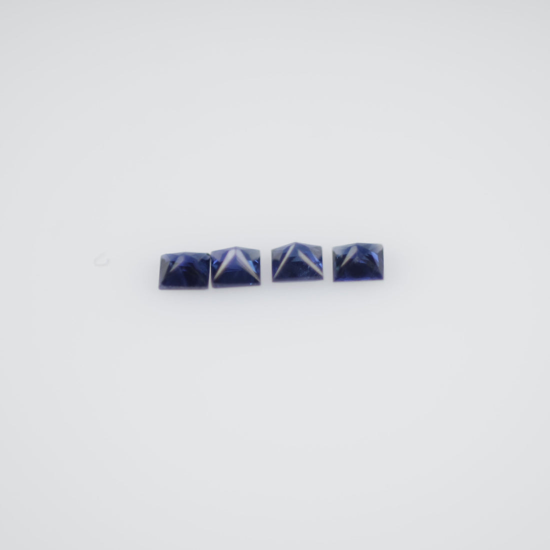 1.9-2.4 MM  Natural Princess Cut Blue Sapphire Loose Gemstone