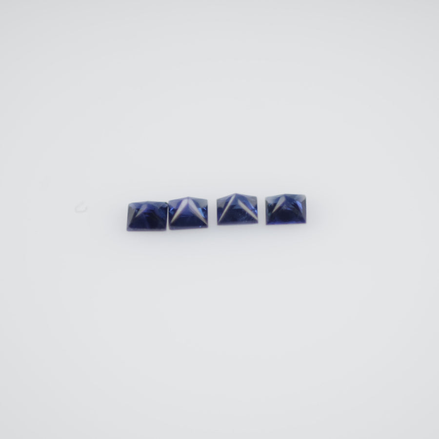 1.9-2.4 MM  Natural Princess Cut Blue Sapphire Loose Gemstone