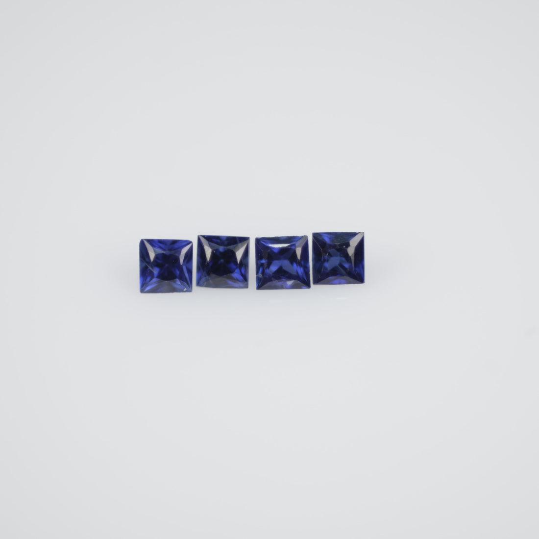 1.9-2.4 MM  Natural Princess Cut Blue Sapphire Loose Gemstone