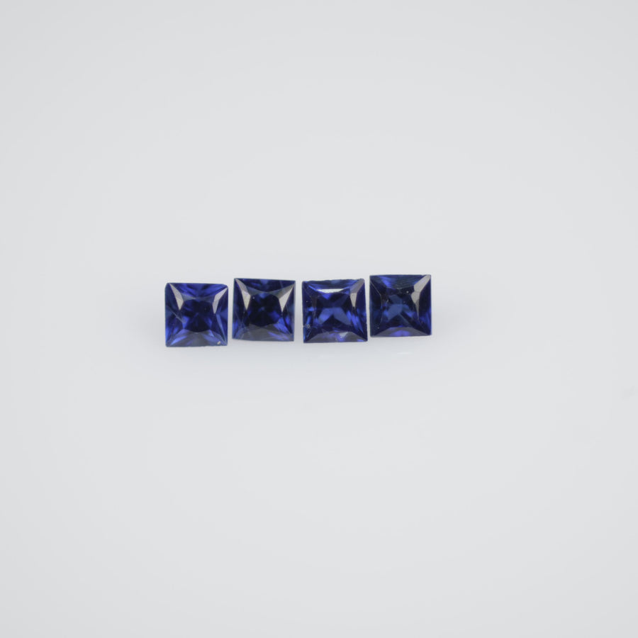 1.9-2.4 MM  Natural Princess Cut Blue Sapphire Loose Gemstone