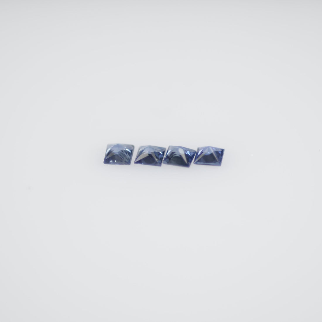 1.5-2.3 MM  Natural Princess Cut Blue Sapphire Loose Gemstone