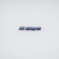 1.5-2.3 MM  Natural Princess Cut Blue Sapphire Loose Gemstone