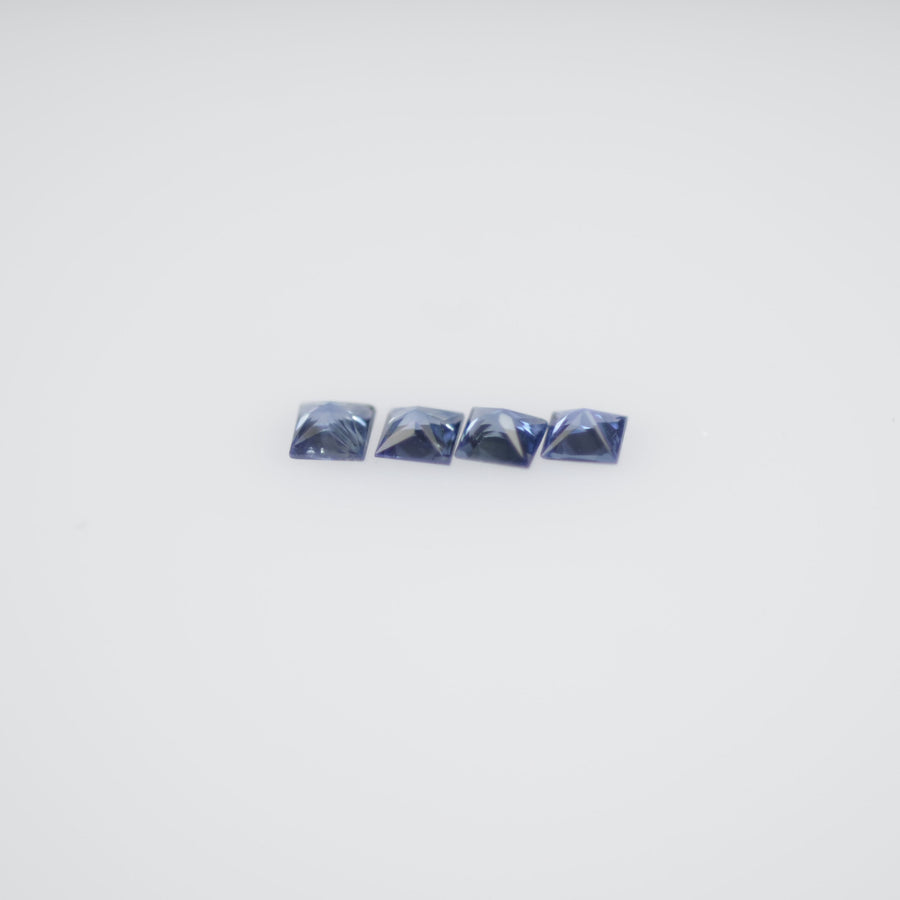1.5-2.3 MM  Natural Princess Cut Blue Sapphire Loose Gemstone