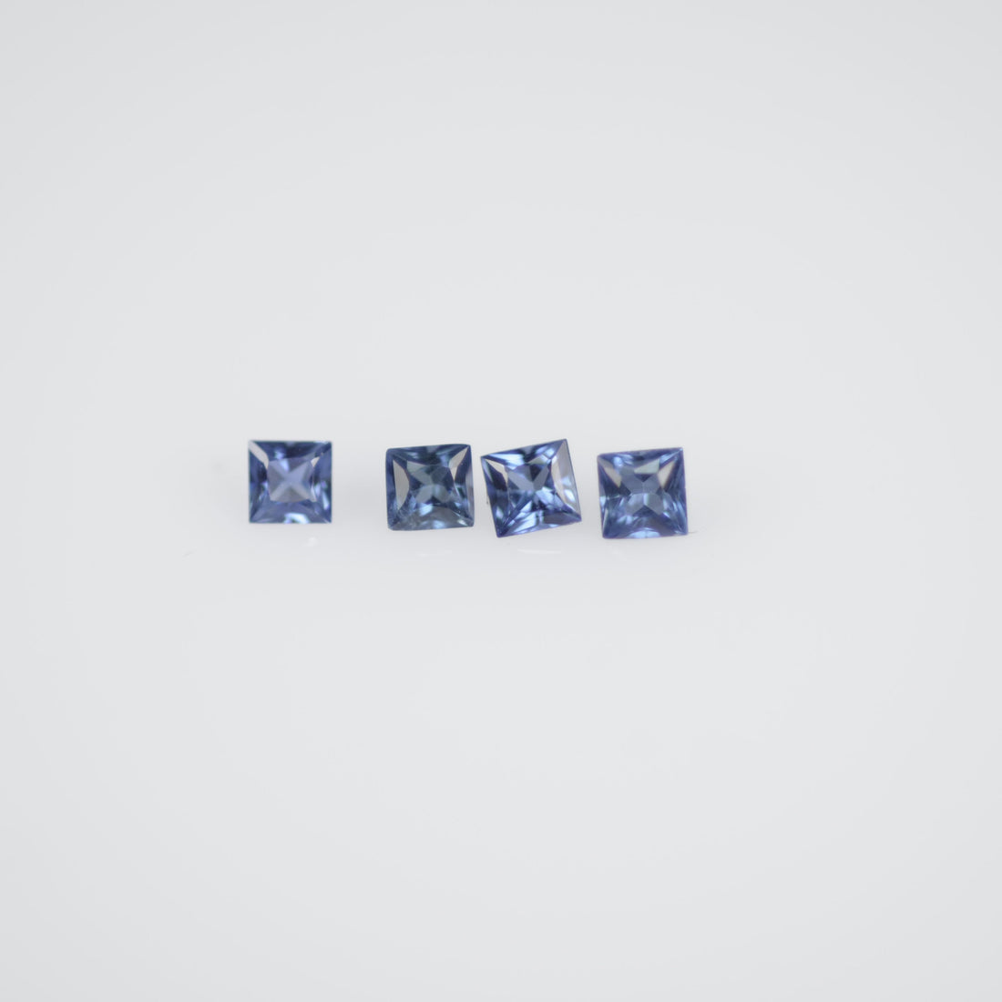 1.5-2.3 MM  Natural Princess Cut Blue Sapphire Loose Gemstone