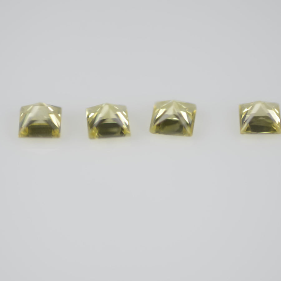 2.7-3.3  mm Natural Calibrated Yellow Sapphire Loose Gemstone Princess Cut