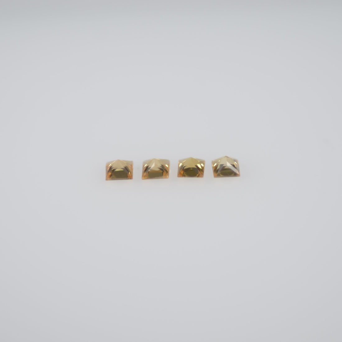 1.4-1.8 mm Natural Calibrated Yellow Sapphire Loose Gemstone Princess Cut