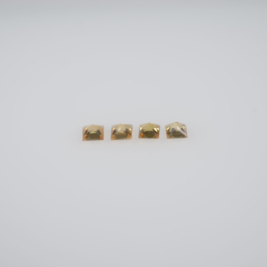 1.4-1.8 mm Natural Calibrated Yellow Sapphire Loose Gemstone Princess Cut