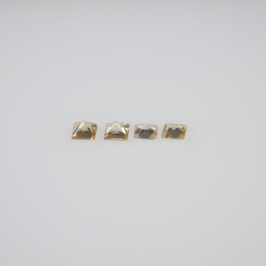 1.2-1.9 mm Natural Calibrated Yellow Sapphire Loose Gemstone Princess Cut