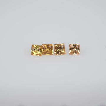 1.8-2.3 mm Natural Calibrated Yellow Sapphire Loose Gemstone Princess Cut