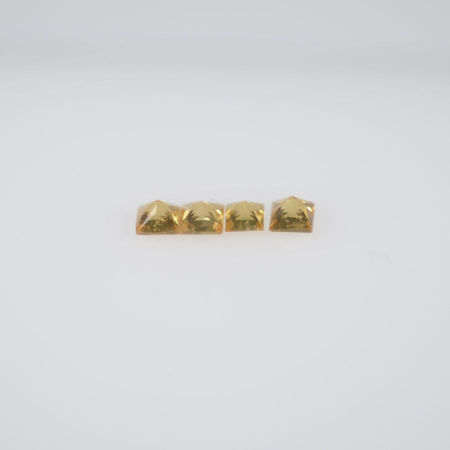 1.7-2.4 mm Natural Calibrated Yellow Sapphire Loose Gemstone Princess Cut