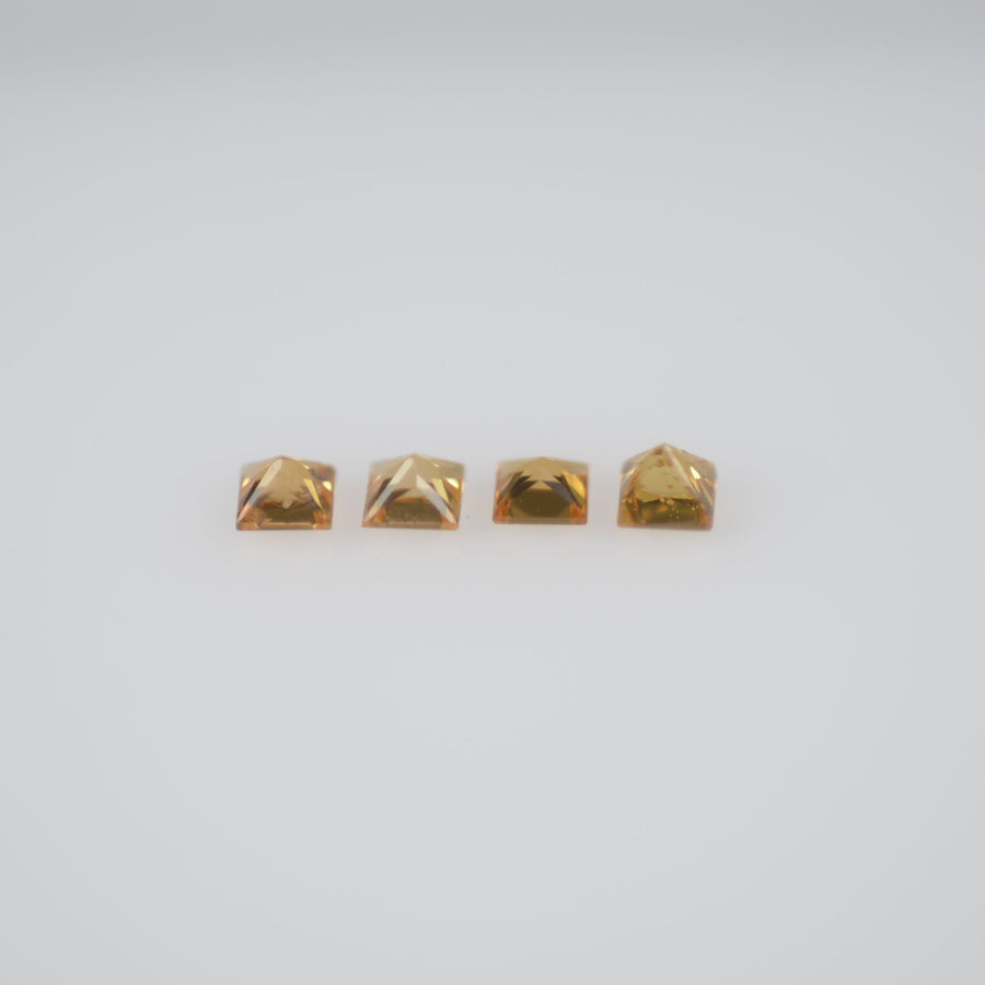 1.9-2.3 mm Natural Calibrated Yellow Sapphire Loose Gemstone Princess Cut