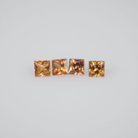 2.4-2.8  mm Natural Calibrated Yellow Sapphire Loose Gemstone Princess Cut