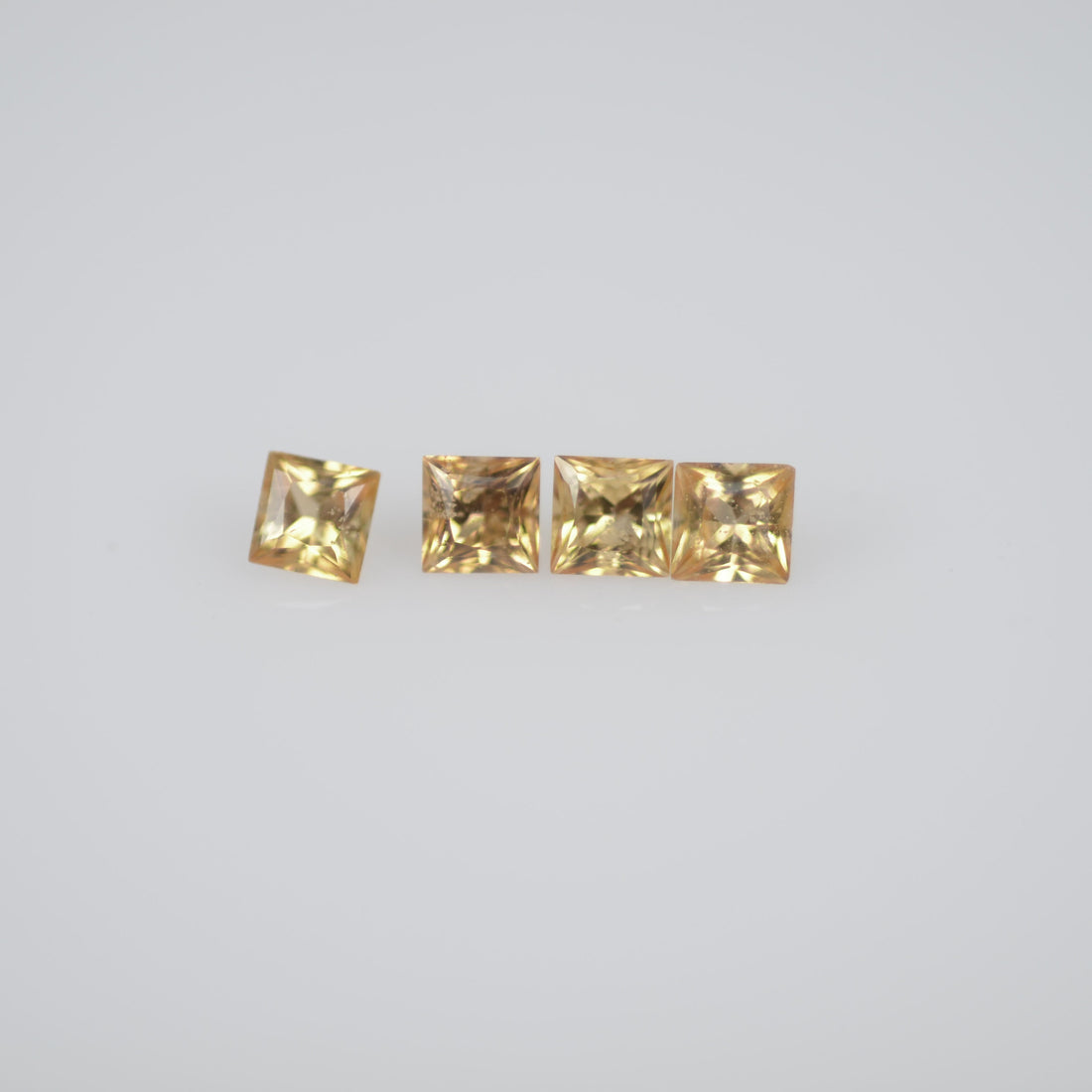 1.7-2.8 mm Natural Calibrated Yellow Sapphire Loose Gemstone Princess Cut