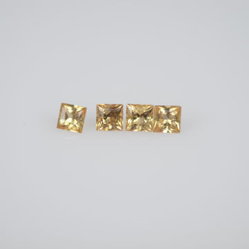 1.7-2.8 mm Natural Calibrated Yellow Sapphire Loose Gemstone Princess Cut